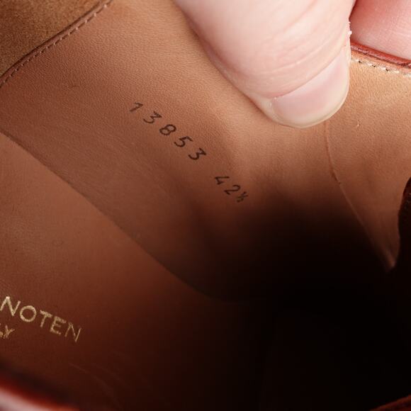 Dries Van Noten Oxfords Mens SZ EU 42.5 US 9.5 Brown Leather Wingtip Dress Shoes - Picture 15 of 16